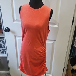 PINK Victoria's Secret Coral Ruched Tank Top